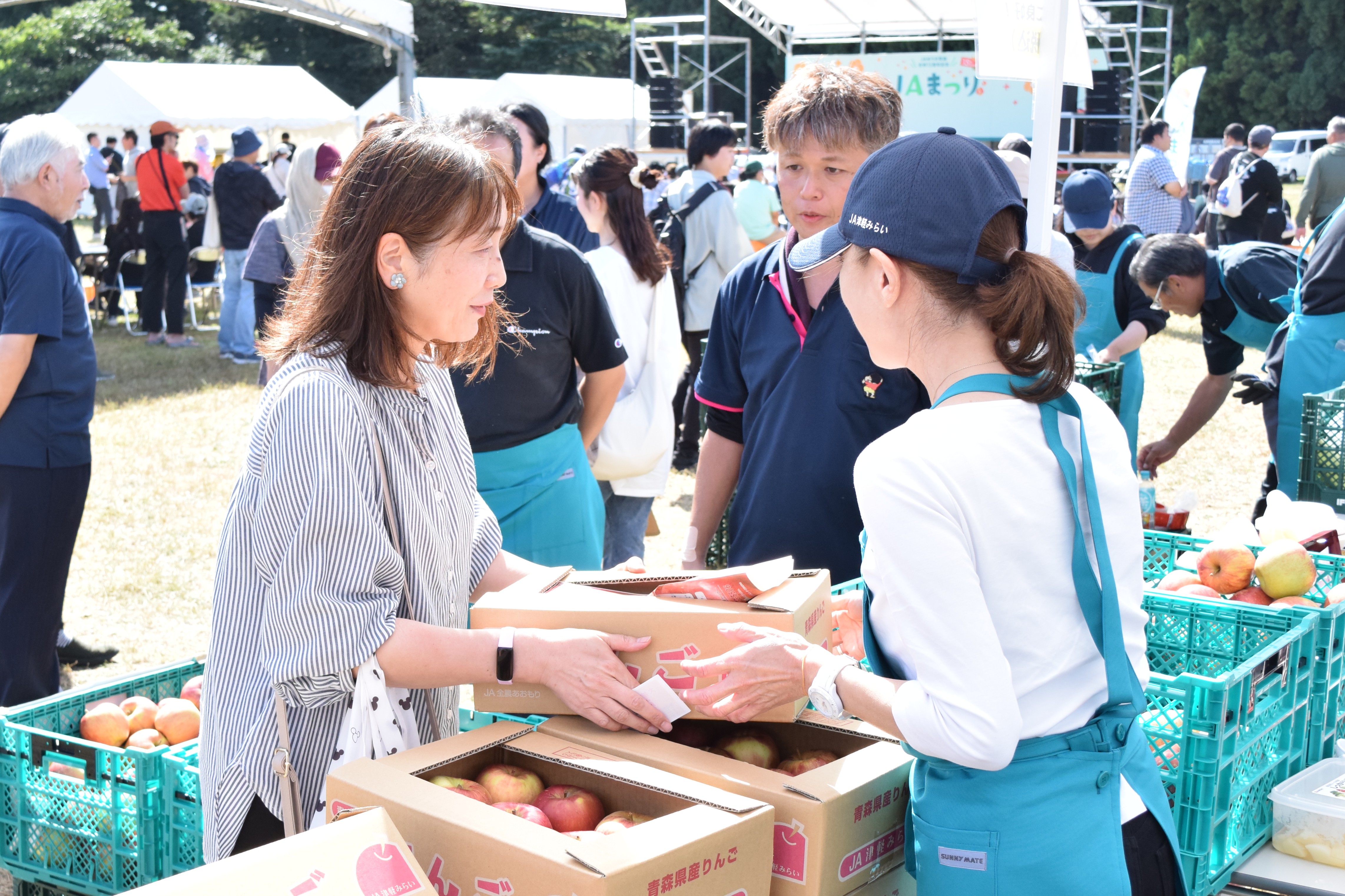 他ＪＡのイベントで農作物を販売